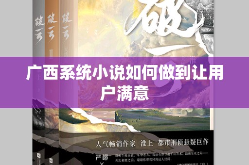 广西系统小说如何做到让用户满意