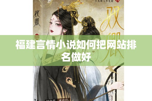 福建言情小说如何把网站排名做好