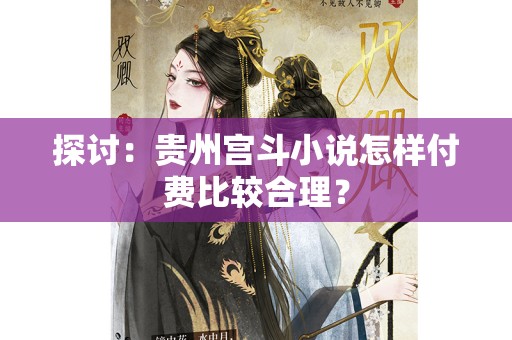 探讨：贵州宫斗小说怎样付费比较合理？