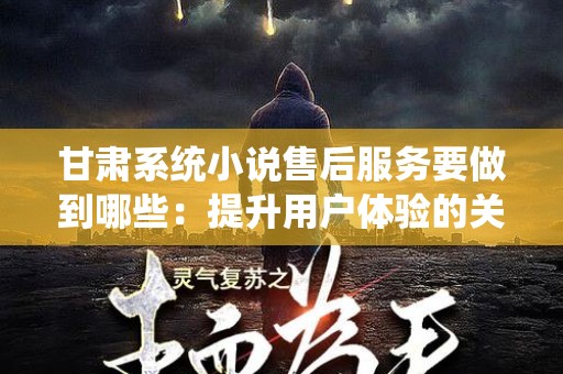 甘肃系统小说售后服务要做到哪些：提升用户体验的关键因素