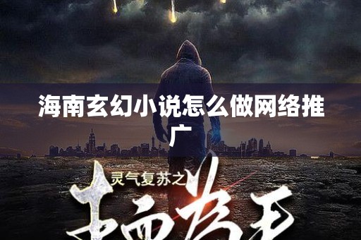 海南玄幻小说怎么做网络推广