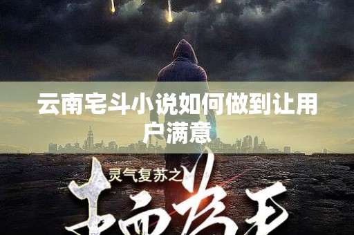 云南宅斗小说如何做到让用户满意