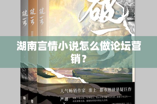 湖南言情小说怎么做论坛营销？