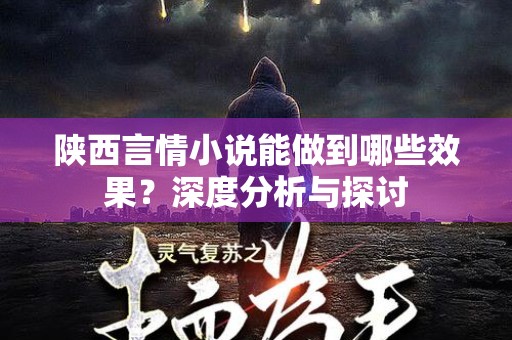陕西言情小说能做到哪些效果？深度分析与探讨