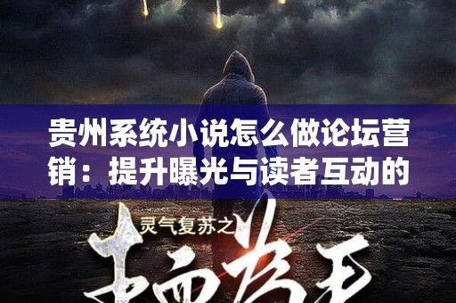 贵州系统小说怎么做论坛营销：提升曝光与读者互动的有效策略