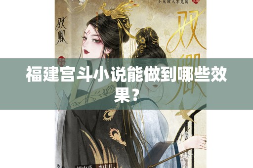 福建宫斗小说能做到哪些效果？