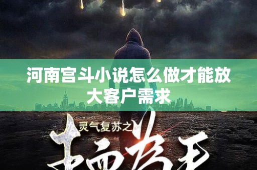 河南宫斗小说怎么做才能放大客户需求