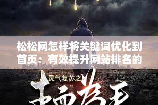 松松网怎样将关键词优化到首页：有效提升网站排名的实用技巧