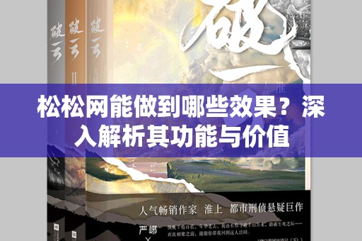 松松网能做到哪些效果？深入解析其功能与价值