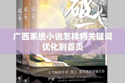 广西系统小说怎样将关键词优化到首页