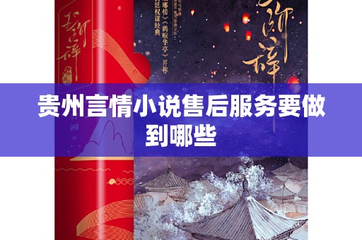 贵州言情小说售后服务要做到哪些