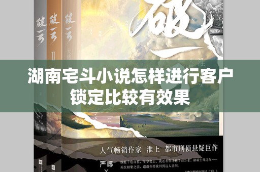 湖南宅斗小说怎样进行客户锁定比较有效果